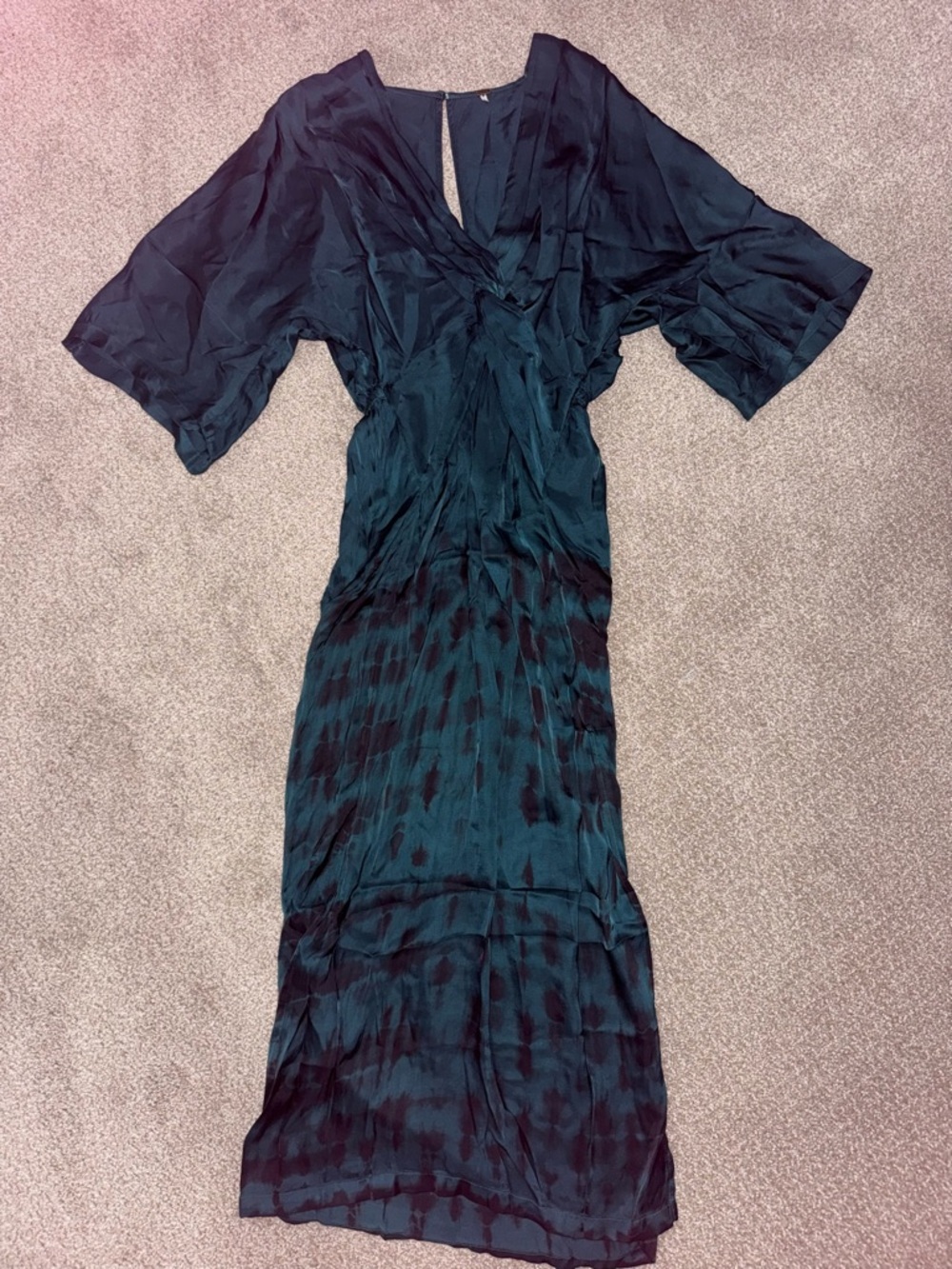 Young Fabulous & Broke Teal-Black V-Neck Maxi Dress NWOT